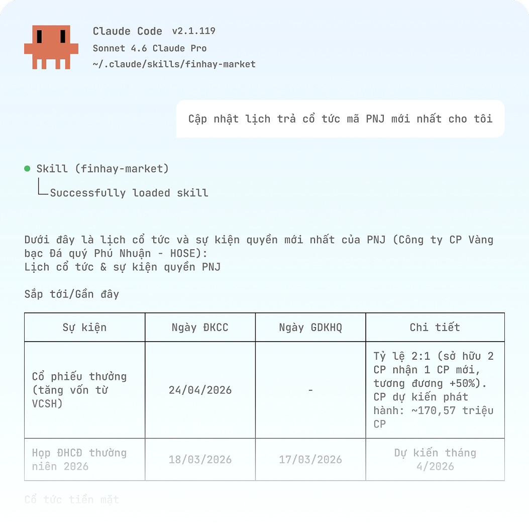 Mô phỏng giao diện Finhay Skills