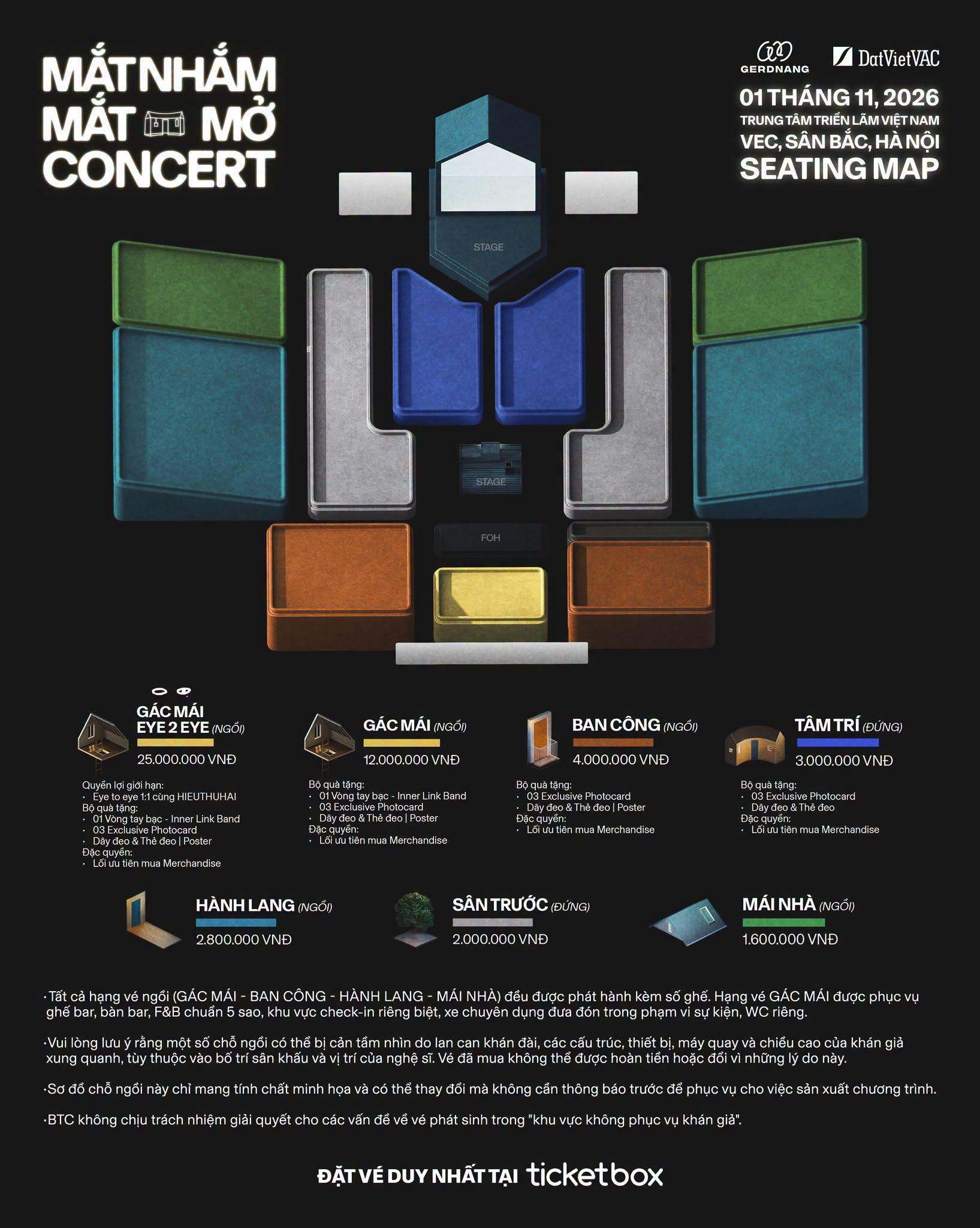 Trọn bộ kinh nghiệm đu MẮT NHẮM MẮT MỞ CONCERT - DAY 3 1/11/2026 từ A - Z