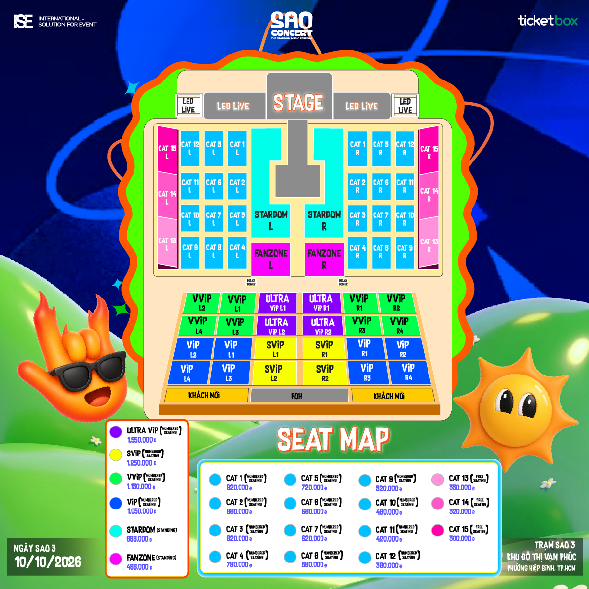 Cẩm nang đu SAO Concert Trạm 3 10/10/2026 chi tiết từ A - Z