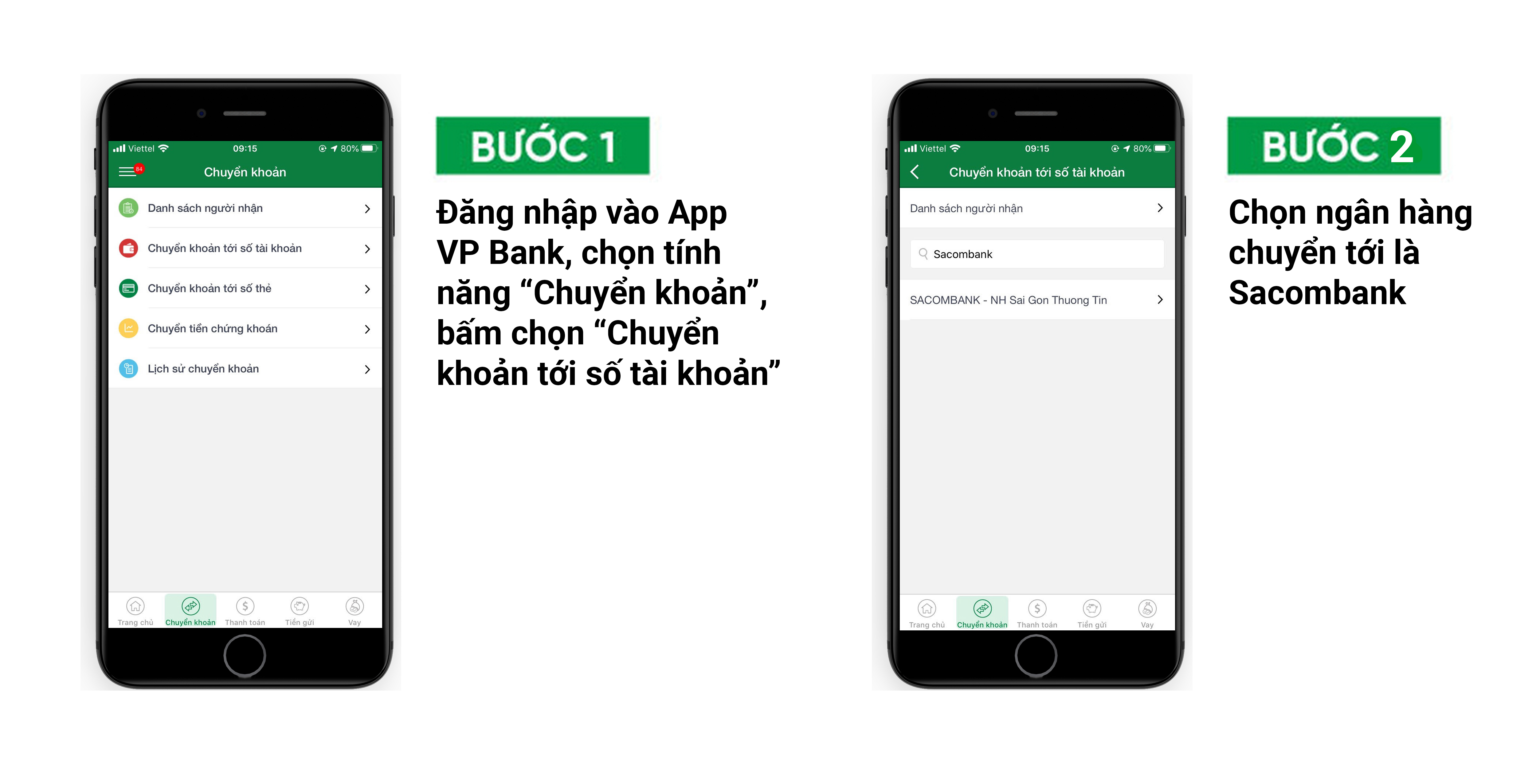 Hướng dẫn cài đặt Chuyển Tiền Định Kỳ tại ngân hàng  VP Bank