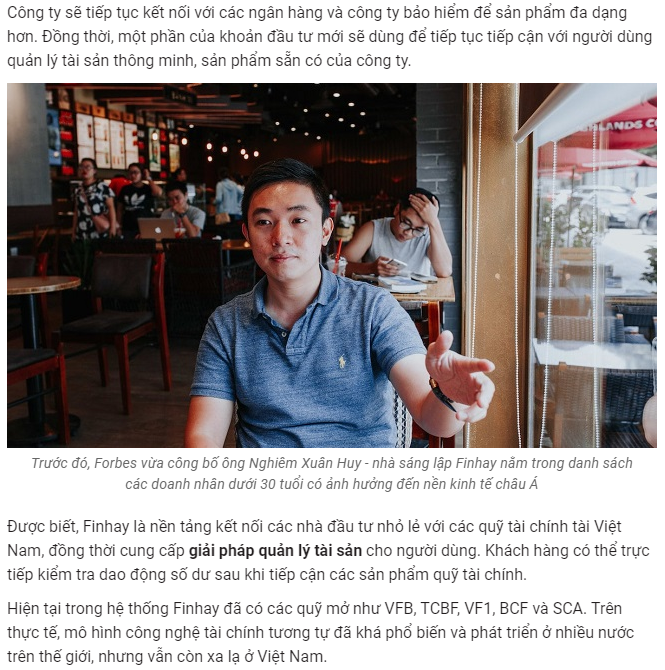 Báo chí nói gì về Finhay?