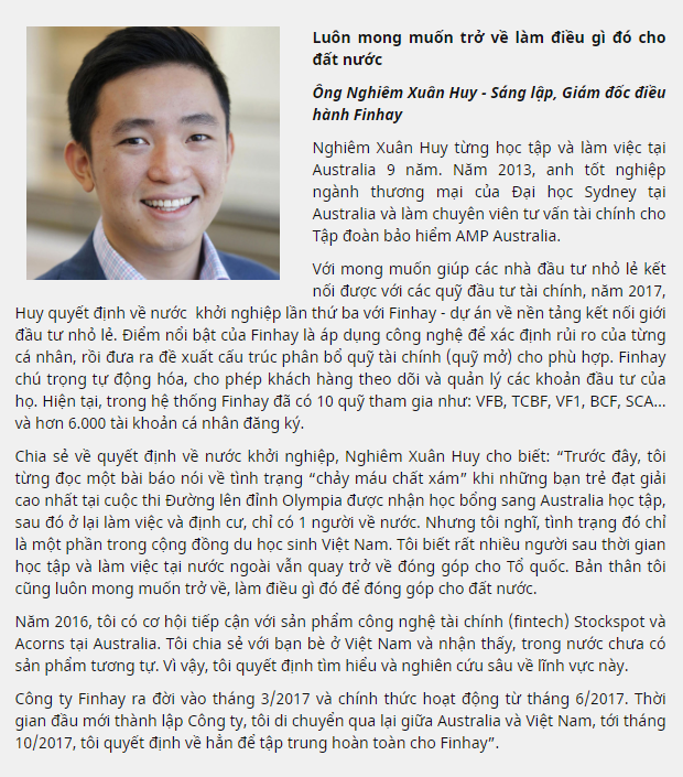 Báo chí nói gì về Finhay?