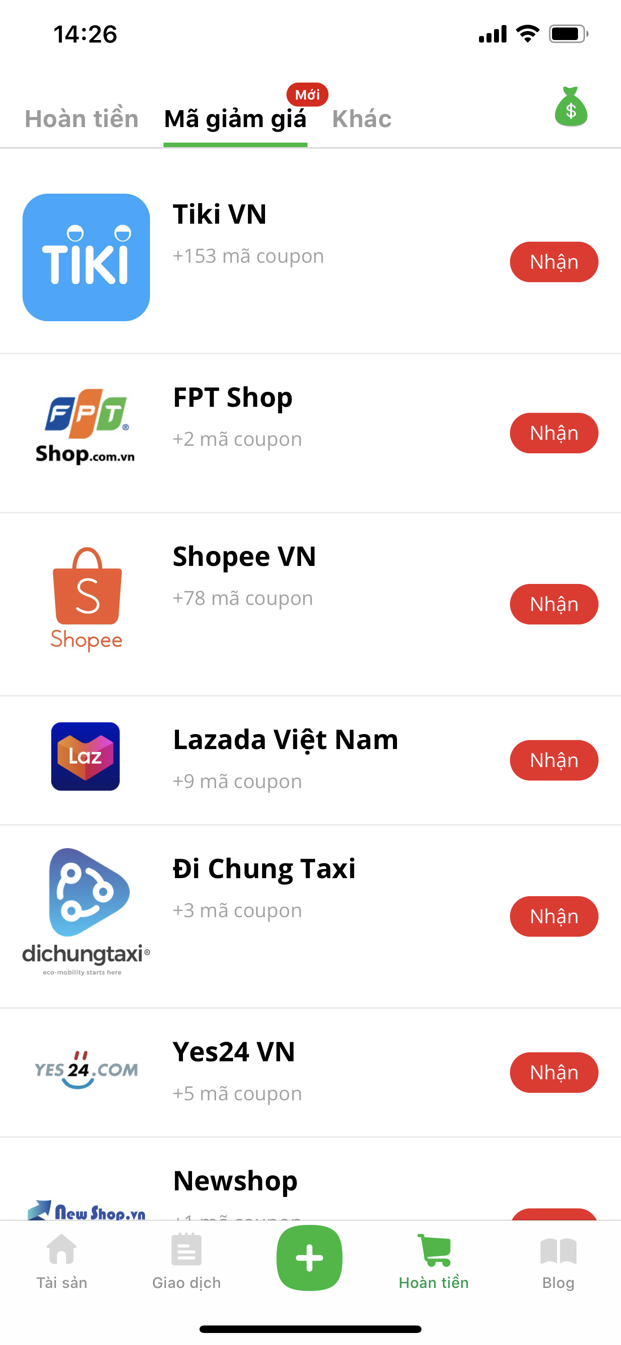 Hướng dẫn dùng mã giảm giá khi sử dụng tính năng Hoàn tiền qua Finhay?