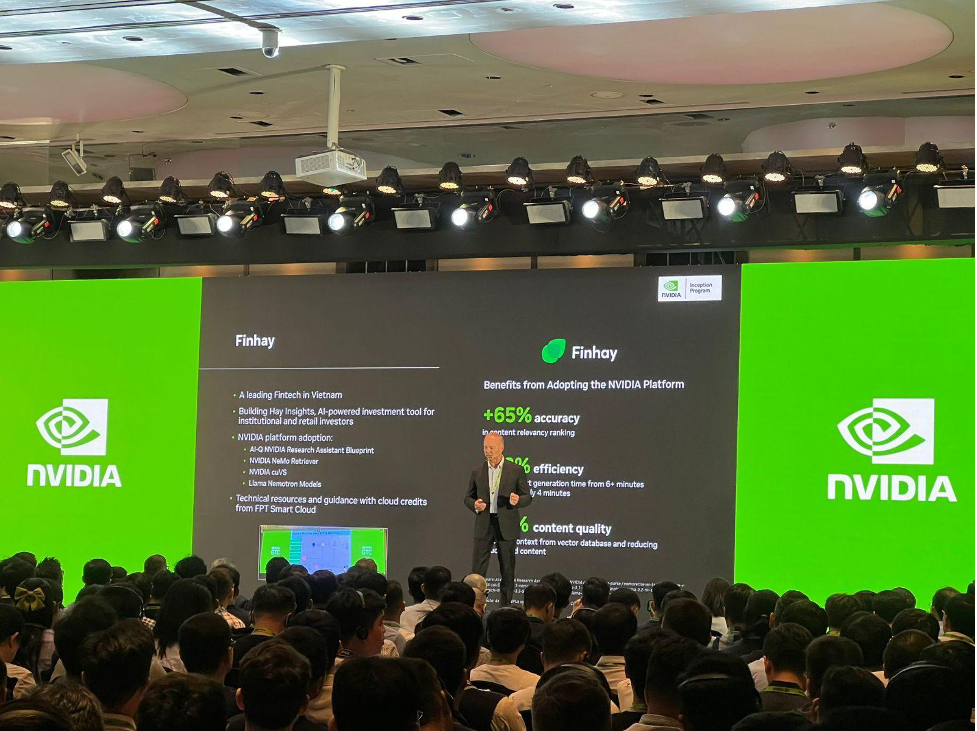 Finhay giới thiệu HayInsights AI Report Generator tại NVIDIA AI Day HCMC 2025
