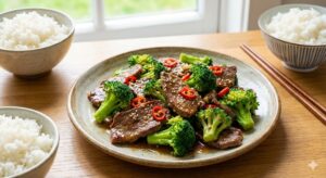 Thịt bò xào súp lơ 
