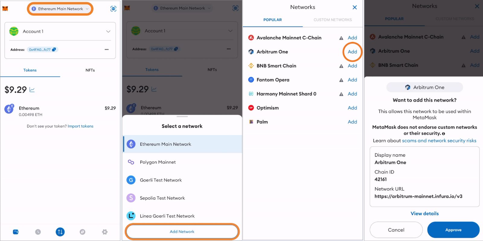 Cách thêm mạng lưới vào Metamask