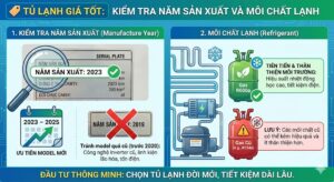 Kiểm tra năm sản xuất và Môi chất làm lạnh