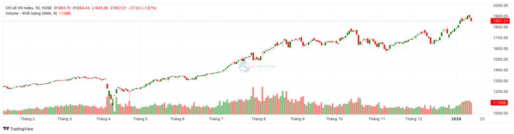 Biểu đồ giá cổ phiếu VJC 2025