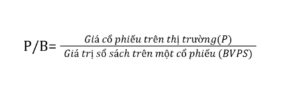 Công thức tính P/B