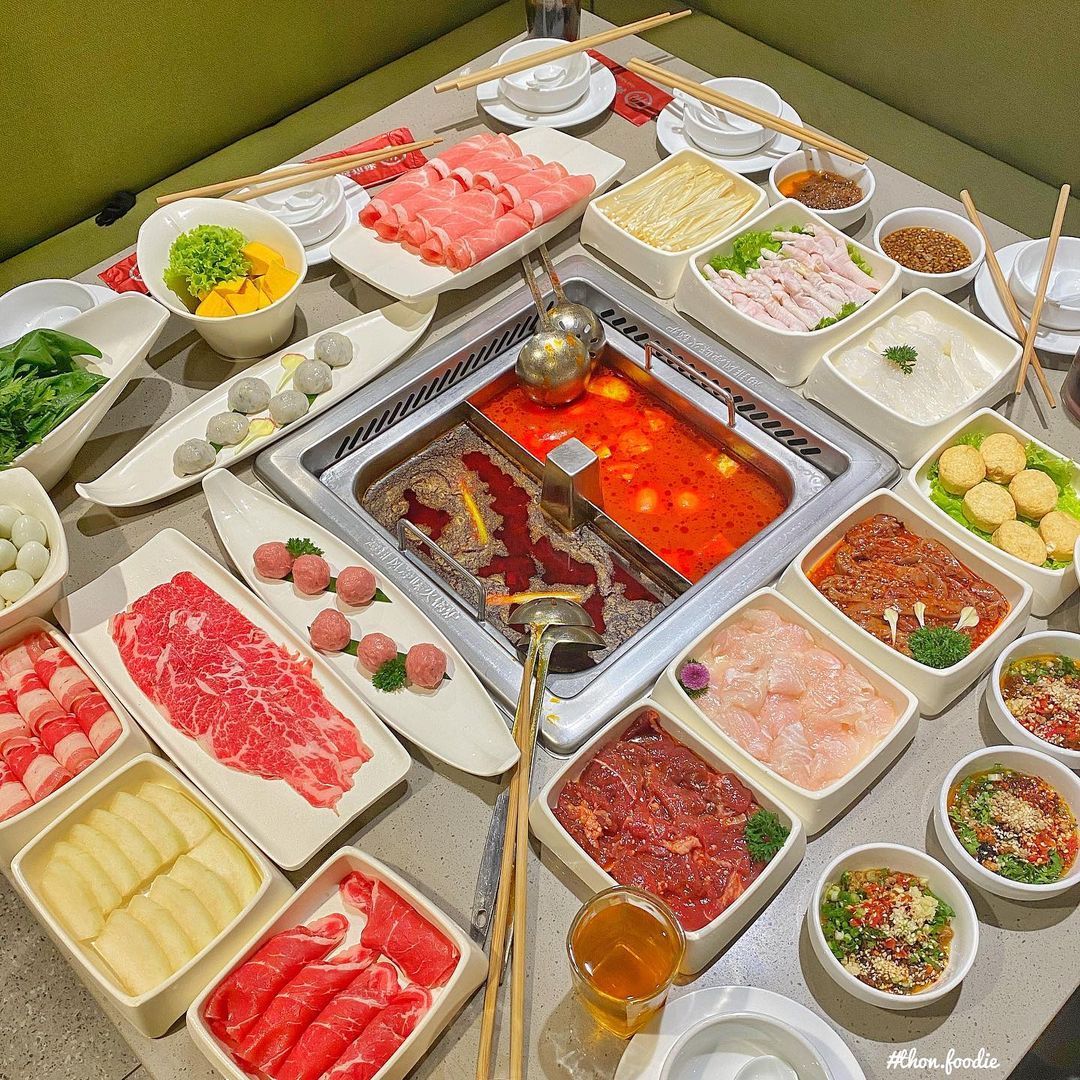 Lẩu Haidilao -Thịt và Hải sản