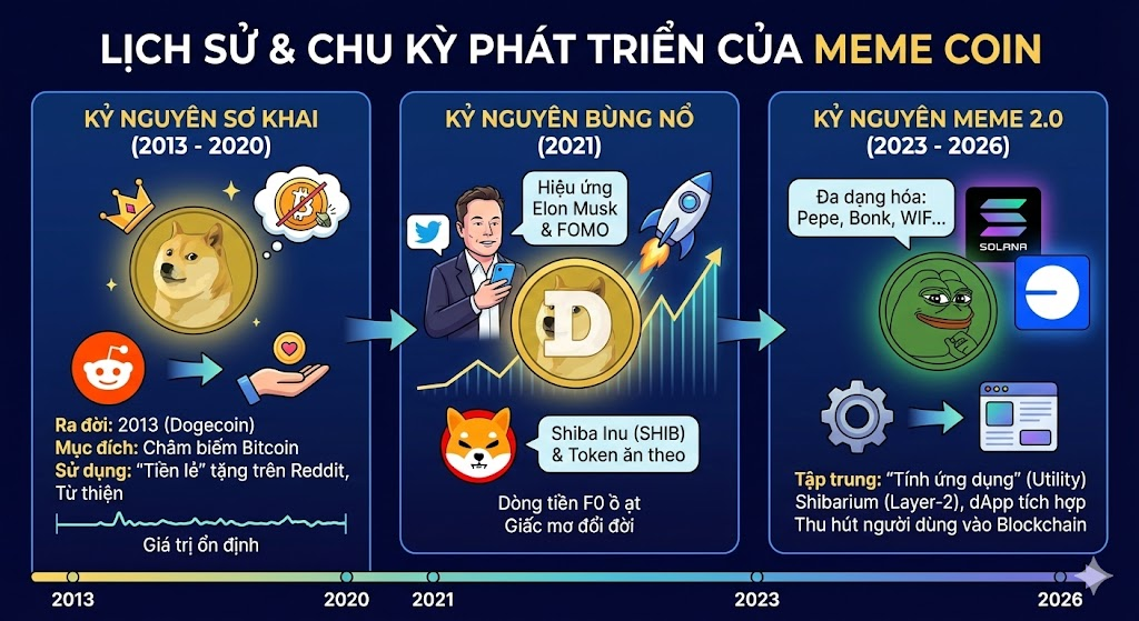 Meme coin là gì? Có nên đầu tư Meme coin trong năm 2026?