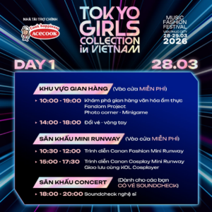 Hướng dẫn “đu” concert Tokyo Girls Collection Vietnam 2026: Giá vé, lineup và kinh nghiệm thực tế