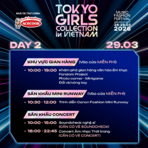 Hướng dẫn “đu” concert Tokyo Girls Collection Vietnam 2026: Giá vé, lineup và kinh nghiệm thực tế