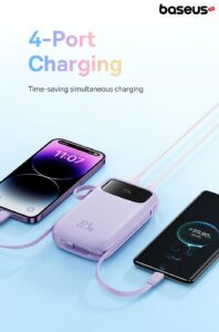 Baseus Qpow2 10000mAh - Có màn hình, sạc nhanh 22.5W