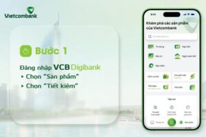 Hướng dẫn gửi tiết kiệm VCB - Bước 1