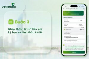 Hướng dẫn gửi tiết kiệm VCB - Bước 3