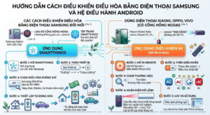 Hướng dẫn cách điều khiển điều hoà bằng điện thoại (iOS & Android) từ A – Z