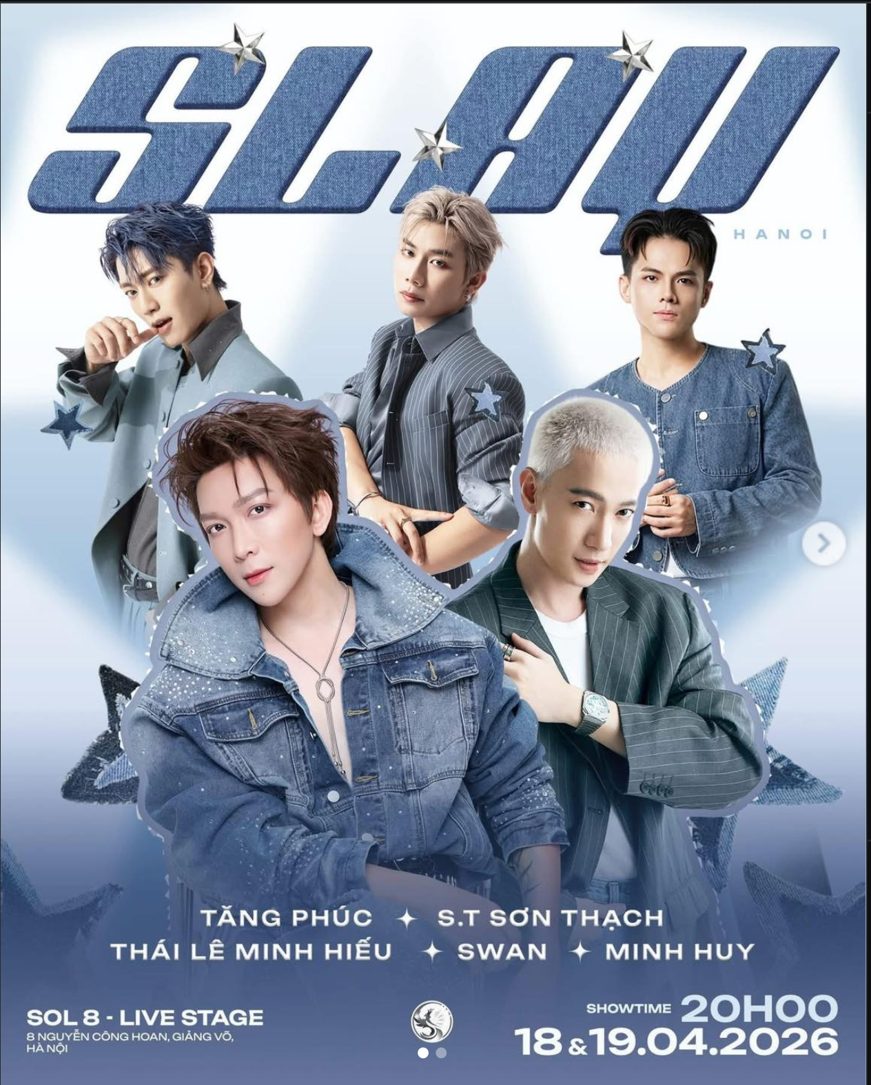 Hướng dẫn “đu” concert SLAY Hà Nội 18/4/2026: Dàn Line Up, sơ đồ chỗ ngồi và bí kíp sinh tồn tại SOL8 LIVE STAGESLAY