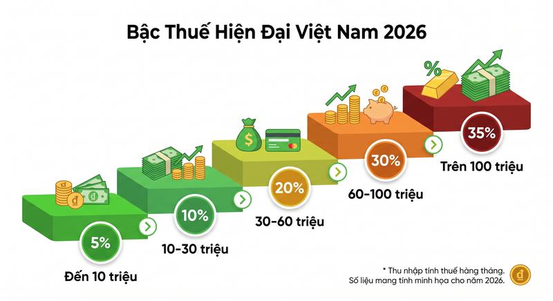 Biểu thuế lũy tiến 5 bậc 2026