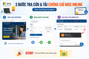 Cách tra cứu và tải chứng chỉ MOS online & Bí kíp đổi chứng chỉ MOS lấy voucher ăn uống, mua sắm cùng Finhay