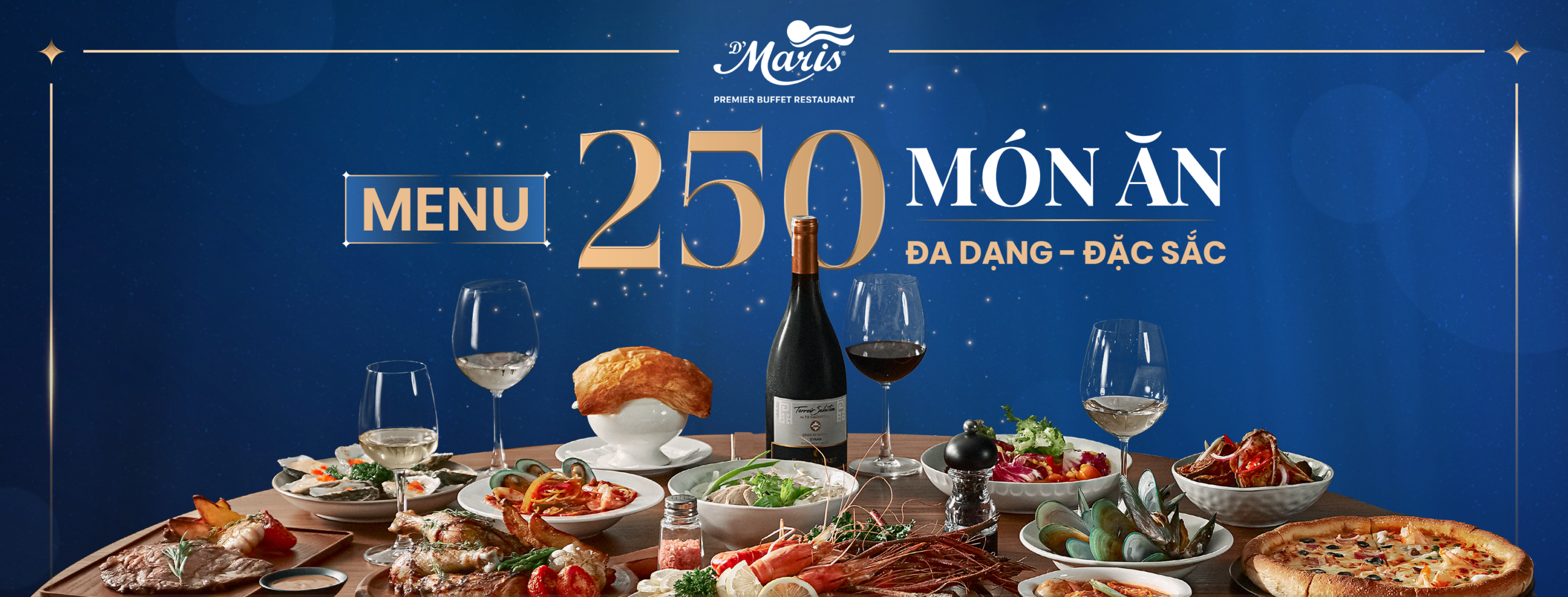Review chi tiết buffet hải sản D’Maris: Đại tiệc 250+ món, bảng giá và trải nghiệm thực tế