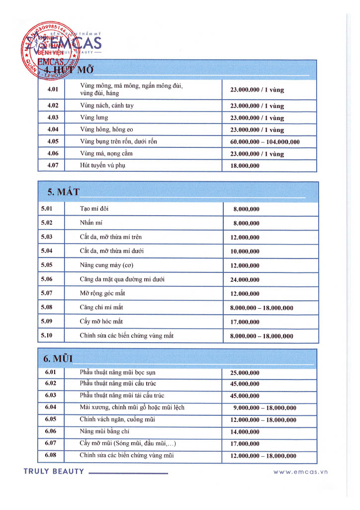 Bệnh viện Thẩm mỹ EMCAS có tốt không? Review trải nghiệm dịch vụ & Bảng giá mới nhất 2026