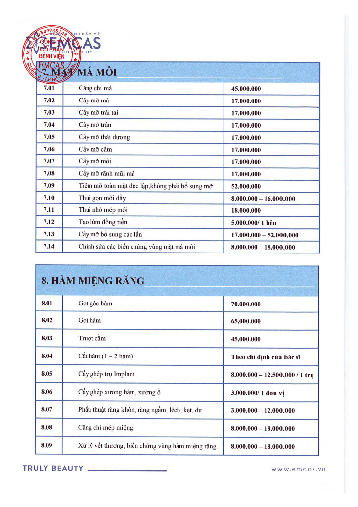 Bệnh viện Thẩm mỹ EMCAS có tốt không? Review trải nghiệm dịch vụ & Bảng giá mới nhất 2026