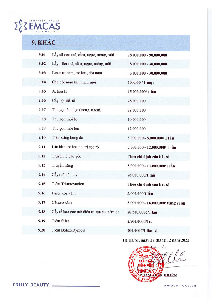 Bệnh viện Thẩm mỹ EMCAS có tốt không? Review trải nghiệm dịch vụ & Bảng giá mới nhất 2026