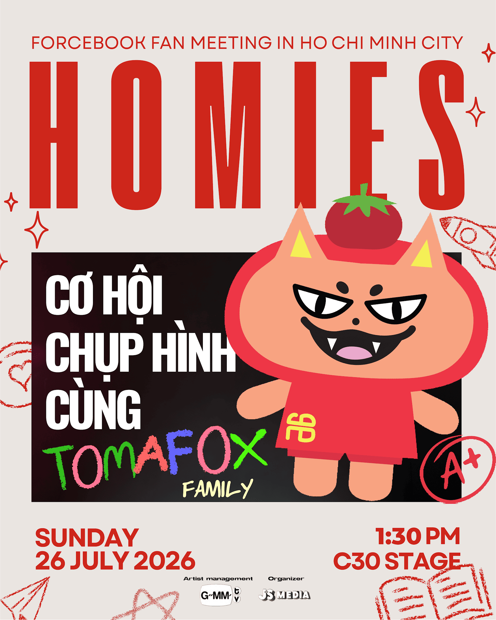 Cẩm nang tham dự HOMIES – FORCEBOOK FAN MEETING 26/07/2026 tại TP.HCM: Giá vé, quyền lợi & Bí kíp “đu Idol”