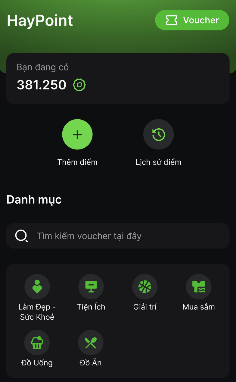HayPoint để làm gì? Tổng hợp các loại voucher có thể quy đổi từ HayPoint