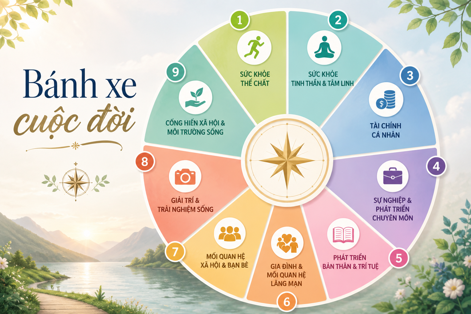 Bánh xe cuộc đời là gì? Cách lập mục tiêu theo bánh xe cuộc đời để làm chủ sự cân bằng và thịnh vượng