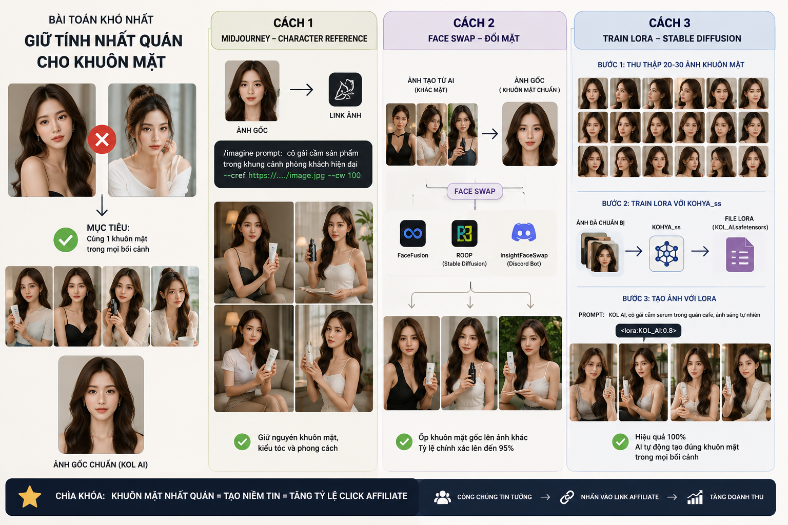 [2026] Hướng dẫn cách tạo KOL ảo bằng AI để Affiliate kiếm tiền tỷ chi tiết từ A – Z