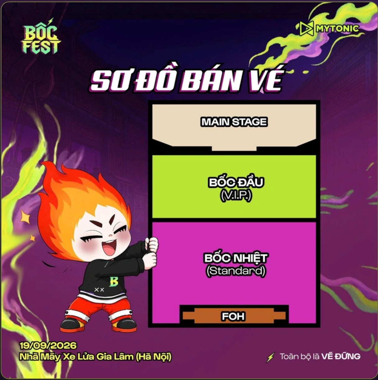 Toàn tập kinh nghiệm đu concert BỐC FEST 19/09/2026: Đêm hội nhạc Rock với dàn Line-up cực khủng