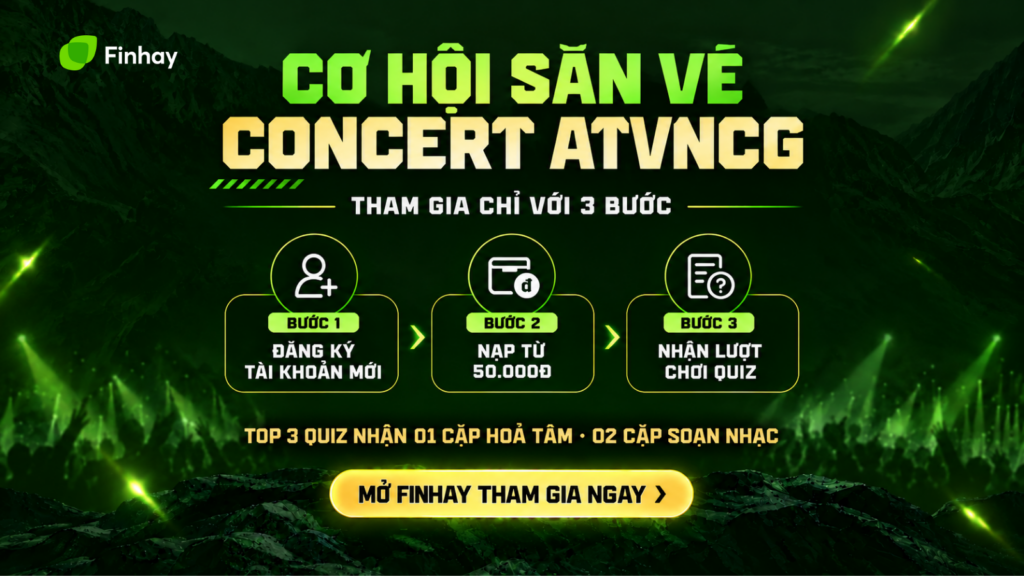Các bước tham gia để có cơ hội sở hữu vẽ Concert ATVNCG 2026 tại Finhay