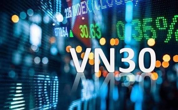 Minh họa nhóm cổ phiếu VN30 mà quỹ E1VFVN30 theo dõi